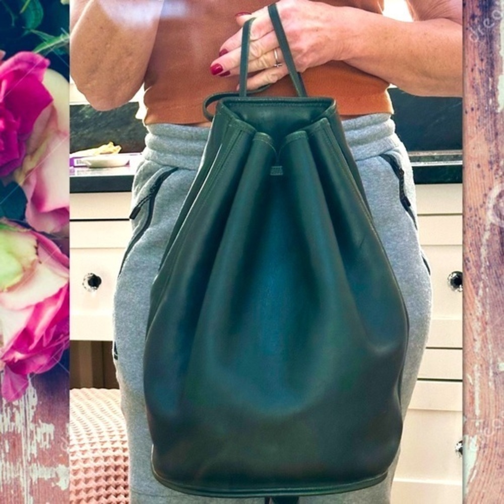 VINTAGE COACH SLING BAG BOTTLE GREEN 9929